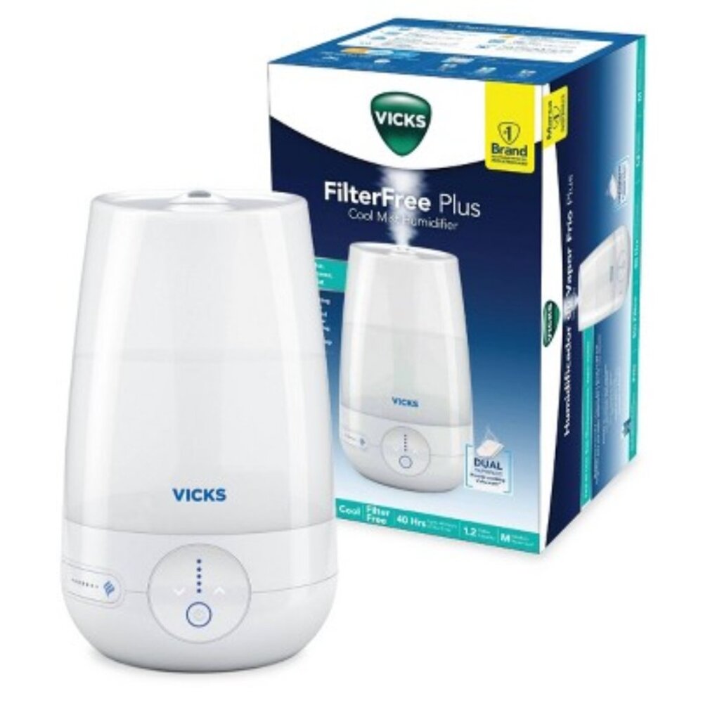 Vicks Filter Free Plus Cool Mist Ultrasonic Humidifier - 1.2gal